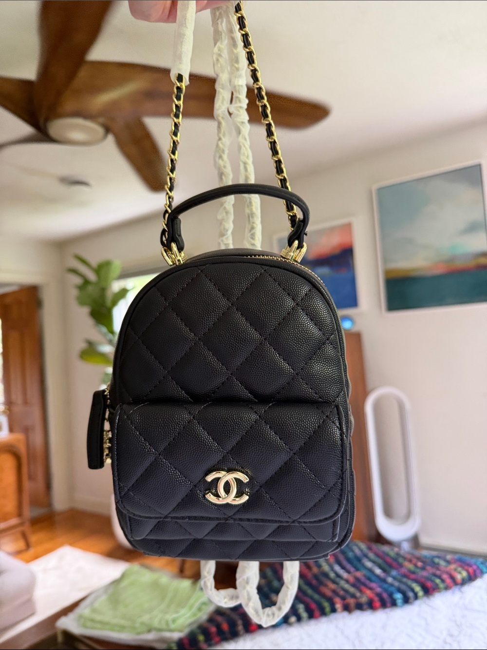 Chanel Fashion Mini Backpack w Gold Hardware SEALED NEW in Unbranded Dust Bag - Picture 2 of 14